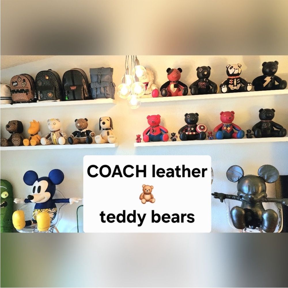 🐻 COACH & DISNEY 🐻 Leather Teddy Bears